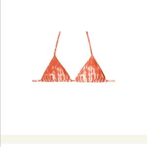 Peach Tie Dye Triangle Bikini Top